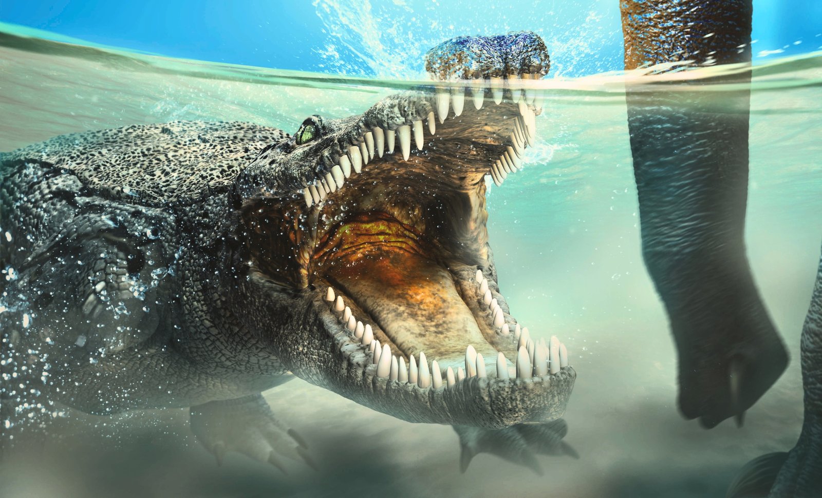 A two legged crocodile with a beak just emerged from a New Mexico ranch