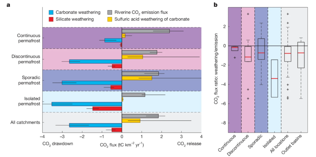 CO2 fluxes across permafrost zones.
